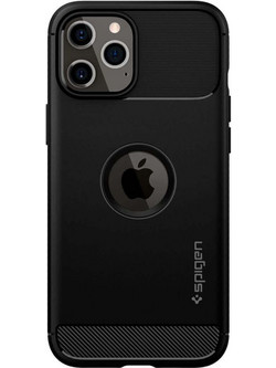 Spigen Rugged Armor Matte Black (iPhone 12 / 12 Pro)
