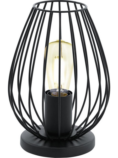 Eglo Newtown Πορτατίφ Ε27 Μαύρο Φ16xΥ23cm