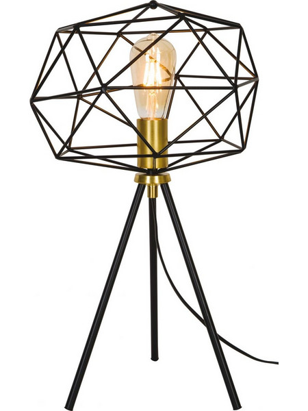 Viokef 4217700 Πορτατίφ Ε27 Μαύρο Φ30xΥ57cm