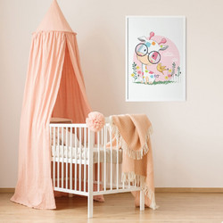 ΠΑΙΔΙΚΗ ΑΦΙΣΑ HAPPY GIRAFFE 48281 (PVC/PLEXIGLASS ΑΣΠΡΗ ΚΟΡΝΙΖΑ) 40x60cm