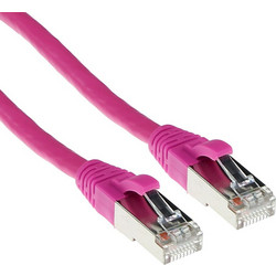 Intronics S/FTP Cat.6a Καλώδιο Δικτύου Ethernet 1m Pink
