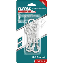 TOTAL ΣΕΤ ΒΙΔΕΣ ΓΑΝΤΖΟΥ ΜΕ ΒΙΣΜΑΤΑ 5mm (WJSPK5012)