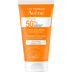 Avene Invisible Finish Eau Thermale Fragrance Free Αντηλιακή Κρέμα Προσώπου SPF50 50ml