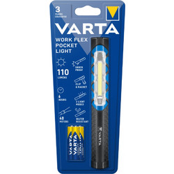 Varta Work Flex Pocket Φακός Εργασίας Μπαταρίας Led Αδιάβροχος IP54 110lm