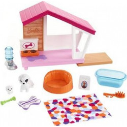 Mattel Barbie Έπιπλα Εσωτερικού Χώρου Σπίτι Σκύλου με Αξεσουάρ FXG33/FXG34