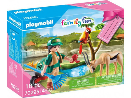 Playmobil Family Fun Φροντιστής Ζωολογικού Κήπου με Ζωάκια για 4+ Ετών 70295