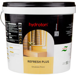 Hydroton Refresh Plus Πλαστικό Χρώμα Εσωτερικού Χώρου Λευκό 9lt