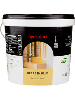Hydroton Refresh Plus Πλαστικό Χρώμα Εσωτερικού Χώρου Λευκό 9lt