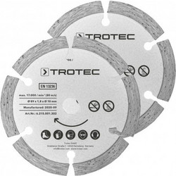 TROTEC Σετ λεπιδών Circular saw 2 diamond O 89 mm, 2 pieces (6215001302)
