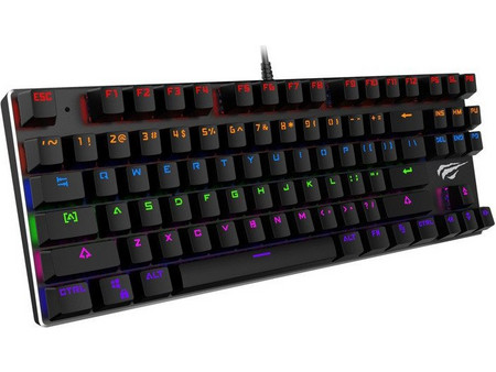Havit HV-KB435L Μηχανικό Gaming Πληκτρολόγιο TenKeyLess με Outemu Blue Διακόπτες RGB Black