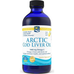 Nordic Naturals Arctic Cod Liver Oil Lemon Μουρουνέλαιο Λεμόνι 237ml