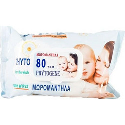 Phytogene Μωρομάντηλα Χωρίς Οινόπνευμα με Χαμομήλι 80τμχ