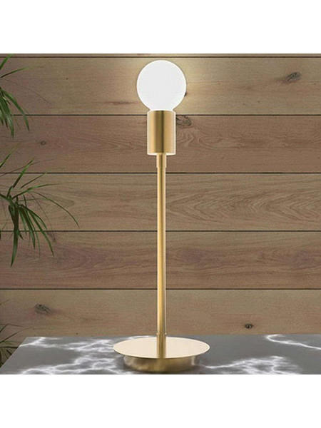Φωτιστικό Επιτραπέζιο Anna/L 2055 15x30cm 1xE27 White-Gold Sikrea Μέταλλο
