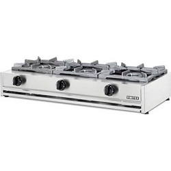 Τριπλή Μαντεμένια Εστία Αερίου 14kW 71x40x20cm Vimitex 0203-K EuroChef