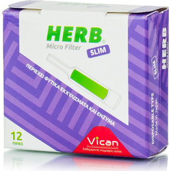 Herb Micro Filter Πίπες - Slim, 12τμχ