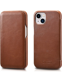 iCarer Vintage Series Curved Edge - Δερμάτινη Θήκη Apple iPhone 13 - Brown (RIX1302-BN)