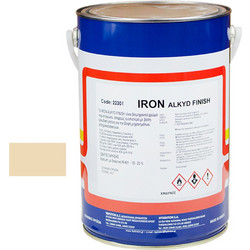 Hydroton Iron Alkyd Finish Βερνικόχρωμα Μετάλλου Μπεζ Ral-1015 Gloss 4lt
