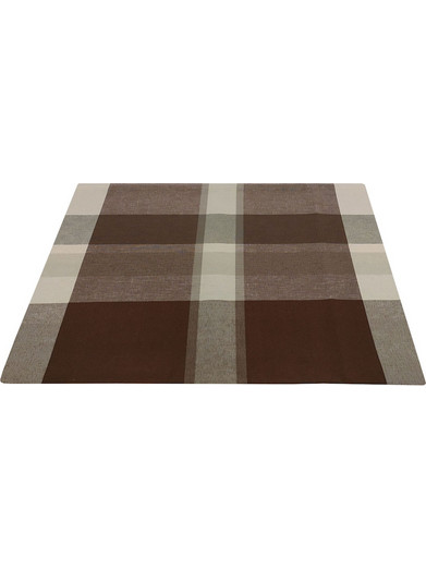 KOMVOS HOME ΤΡΑΠΕΖΟΜΑΝΤΗΛΟ ΥΦΑΝΤΟ 140X140CM ΚΑΡΟ - BROWN-BEIGE - KOMVOS 7003833-5