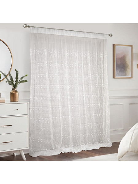 Lino Home Κουρτίνα με Τρέσα 280x300 Zenio White