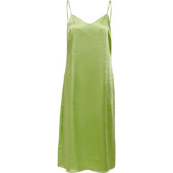 Only Maura Midi Καλοκαιρινό Καθημερινό Φόρεμα Σατέν Lime 15255631