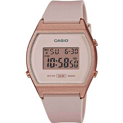 Casio Ψηφιακό Γυναικείο Ρολόι Χρονογράφος με Ροζ Καουτσούκ Λουράκι LW-204-4AEF
