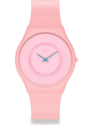 Swatch Γυναικείο Ρολόι με Ροζ Καουτσούκ Λουράκι SS09P100