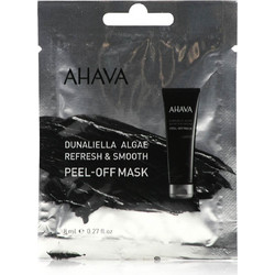 Ahava Dunaliella Algae Refresh & Smooth Peel-Off Μαύρη Μάσκα Προσώπου για Καθαρισμό Ενυδάτωση Μαύρα Στίγματα Αντιγήρανση & Καταπράυνση 8ml