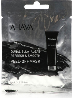 Ahava Dunaliella Algae Refresh & Smooth Peel-Off Μαύρη Μάσκα Προσώπου για Καθαρισμό Ενυδάτωση Μαύρα Στίγματα Αντιγήρανση & Καταπράυνση 8ml