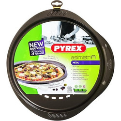 Pyrex Asimetria Tiracross Στρογγυλό Ταψί Φούρνου Αλουμινίου Αντικολλητική Επίστρωση 32cm