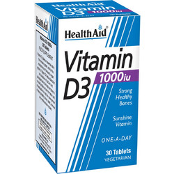 Health Aid Vitamin D3 1000iu 30 Ταμπλέτες