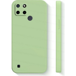 Bodycell Square Liquid Silicone Θήκη Σιλικόνης Realme C21Y / C25Y Light Green