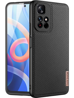 Dux Ducis Fino case cover covered with nylon material Poco M4 Pro 5G black