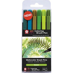 Sakura Koi Botanical Μαρκαδόροι Ζωγραφικής Σετ 6 Χρώματα