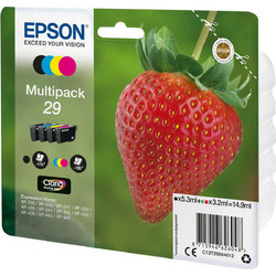 Epson 29 B/C/M/Y Πακέτο 4 Μελανιών Εκτυπωτή Inkjet C13T298640