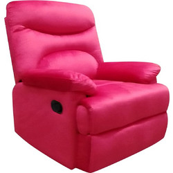 ArteLibre Πολυθρόνα Relax Ανακλινόμενη Βελούδινη Ροζ Aster 14340020
