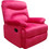 ArteLibre Πολυθρόνα Relax Ανακλινόμενη Βελούδινη Ροζ Aster 14340020