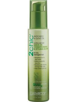 Giovanni 2Chic Green Avocado & Olive Oil Ultra Moist Leave In Conditioner Κρέμα για Φριζάρισμα & Ταλαιπωρημένα Μαλλιά 118ml