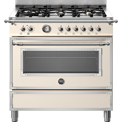 Bertazzoni HER96L1EAVT Κουζίνα Ηλεκτρική 86lt με Εστίες Αερίου 89.5cm