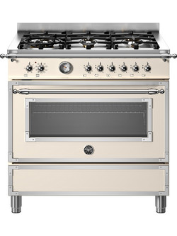 Bertazzoni HER96L1EAVT Κουζίνα Ηλεκτρική 86lt με Εστίες Αερίου 89.5cm