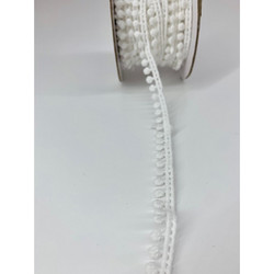 Pom Pon Λευκό 1cm x 10Υ, Α151, rin-a151