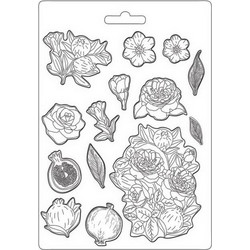 Καλούπι Σιλικόνης Casa Granada Pomegranade and Flowers A4 - Stamperia (K3PTA4523)