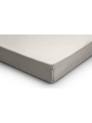 King Size Σεντόνι από Βαμβακερό Σατέν με Λάστιχο 180 x 200 cm Χρώματος Κρεμ Primaviera Deluxe 8720105609657