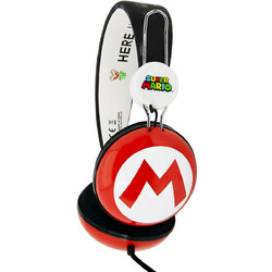 OTL Super Mario Icon Junior Ενσύρματα Παιδικά Ακουστικά On Ear Λευκά Κόκκινα
