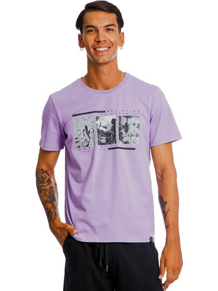 Κοντομάνικη Μπλούζα T-Shirt Paco 13522 ανοιχτό Μωβ