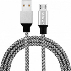 ΚΑΛΩΔΙΟ NAXIUS CBM-12 USB ΣΕ MICRO 2M GREY WHITE