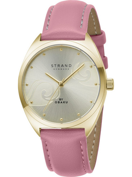 Strand by Obaku Γυναικείο Ρολόι με Ροζ Δερμάτινο Λουράκι S719LXGGRP