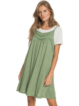 Roxy Mini Καλοκαιρινό Καθημερινό Φόρεμα Χακί ERJKD03295-GNT0