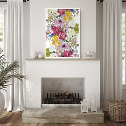 ΑΦΙΣΑ WALL-DESIGN FLORA 49506 (PVC/PLEXIGLASS ΑΣΠΡΗ ΚΟΡΝΙΖΑ) 40x60cm
