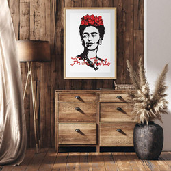 ΑΦΙΣΑ WALL-DESIGN FRIDA KALHO 49511 (PVC/PLEXIGLASS ΦΥΣΙΚΟ ΞΥΛΟ ΜΕ ΠΛΑΙΣΙΟ) 50x70cm