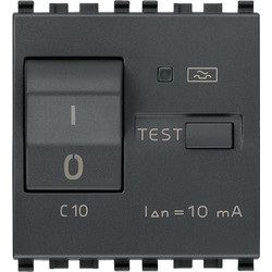 Διακόπτης ΜΤ με Ρελλέ 1P+N C10 RCBO 120-230V 10mA Γκρί Eikon